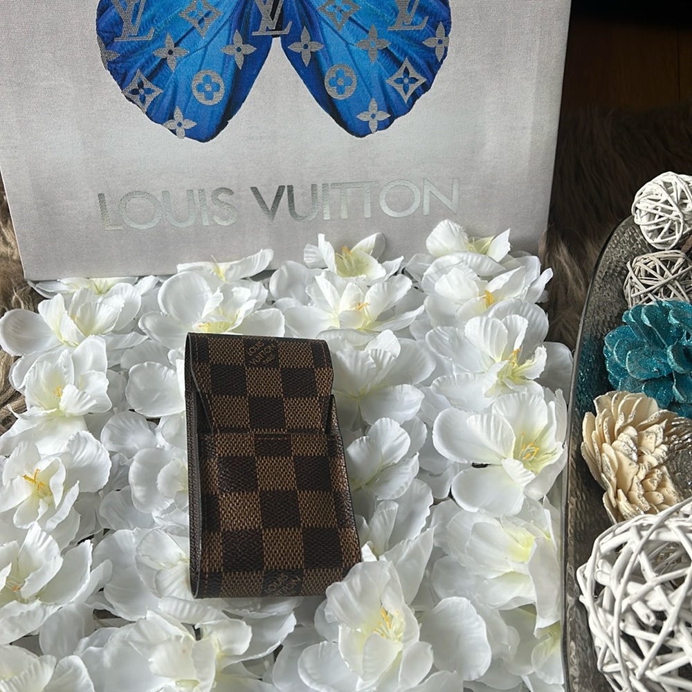 Authentic Louis Vuitton Damier Ebene Cigarette Case
